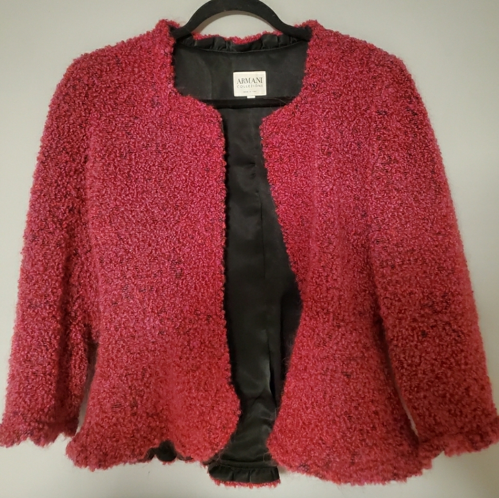 Armani Collezioni Hot Pink Wool Women's Blazer